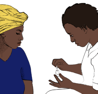 Illustration woman and nurse 