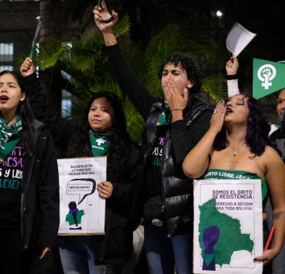 Abortion demonstration in Bolivia