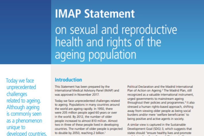 IMAP statement on SRHR of ageing 