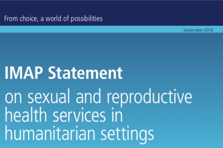 IMAP statement SRH in Humanitarian settings