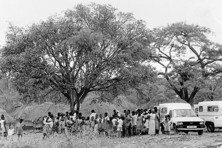 Shamva farm mobile clinic. Zimbabwe, 1986