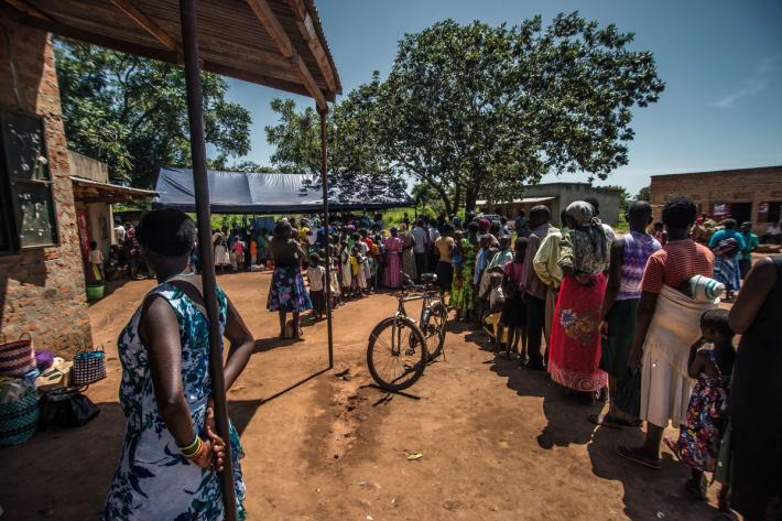 Queues continue to grow at the popular outreach clinic. 