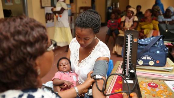 Taiwo receiving care at the FFPN clinic