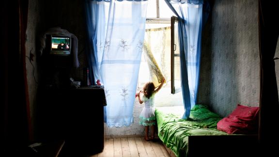 Girls taken from the back. Girls undergo FGM when they're between 6 and 10 years old
