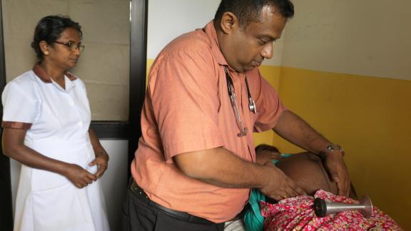 Dr. Rohan Jayasuriya and midwife Chaturika Lakmale