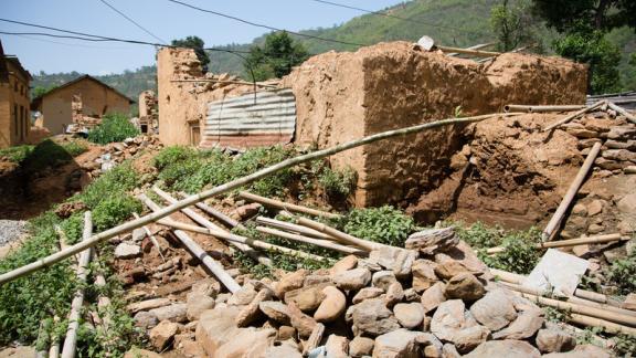 The earthquake destroyed entire villages credits: IPPF/Jon Spaull/2017
