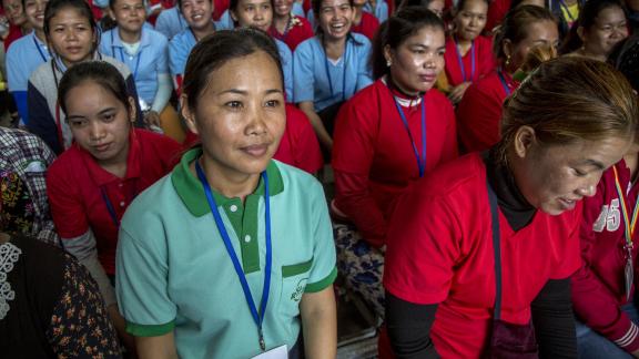 Cambodian workers at health day organised by Reproductive Health Association of Cambodia - credits: IPPF/Omar Havana/Cambodia 