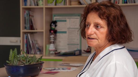 Hatixhe Gorenca is a nurse at the Albanian Centre of Population and Development (ACPD) clinic in Tirana