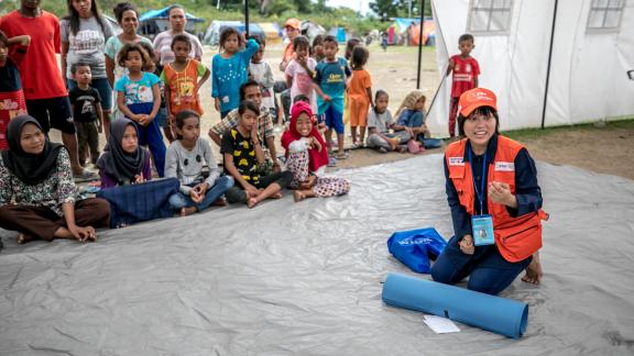Indri, a volunteer from Indonesia 
