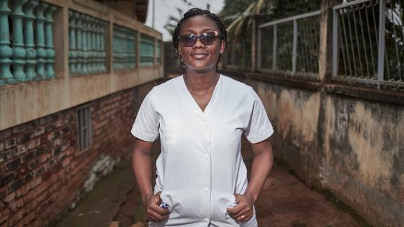 Aline a midwife at SOA clinic
