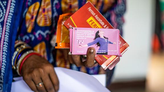 Woman with contraception 