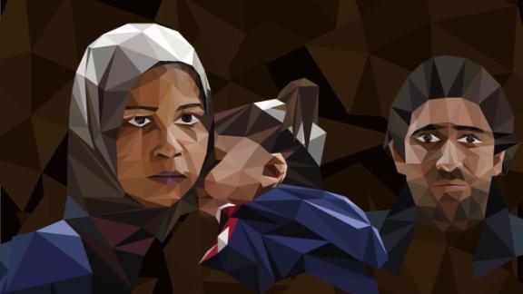 Refugee family