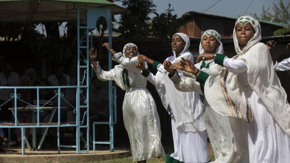 Youth dancers in Jimma, Ethiopia