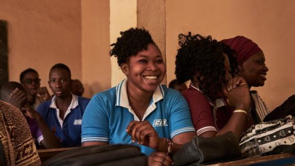Aminata Sonogo in school
