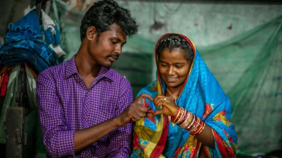 Indian couple Pradipta Kumar and Pankanjini Behera