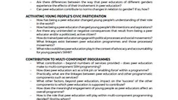 Future Research Priorities on Peer Education cover