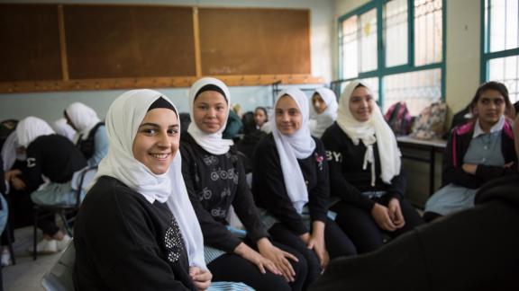 Young women in Palestine