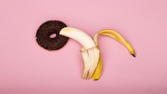 Banana and donut