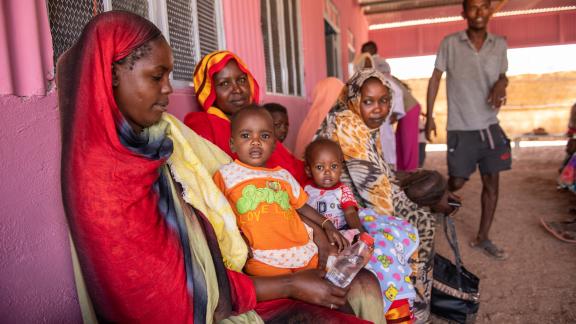 Many Women with their children attend the clinic for sexual and reproductive services, treatment and advice. . 