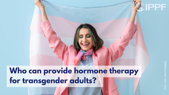 Who can provide hormone therapy for transgender adults? 