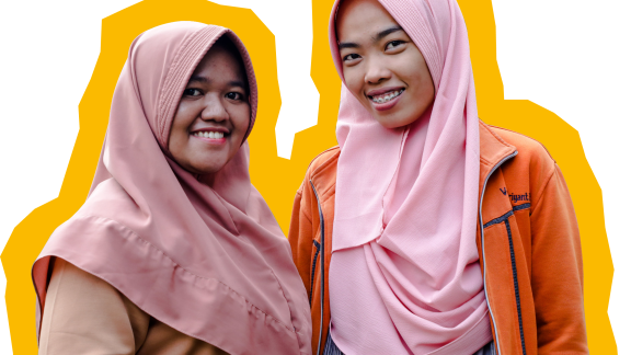 Two young women