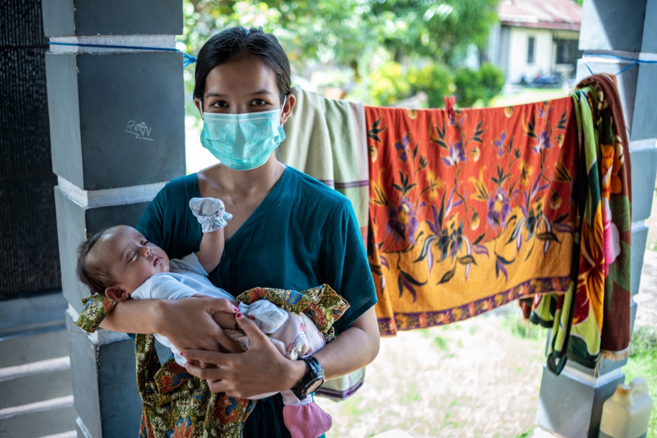 Young woman and baby.